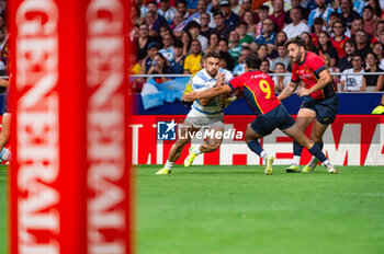 2023-08-26 - Mateo Carreras (Argentina) in action against Estanislao Bay (Spain) during the rugby match between national teams of Spain and Argentina (los Pumas) played at Estadio Civitas Metropolitano on August 26, 2023 in Madrid, Spain - RUGBY 2023: SPAIN VS ARGENTINA - TEST MATCH - RUGBY