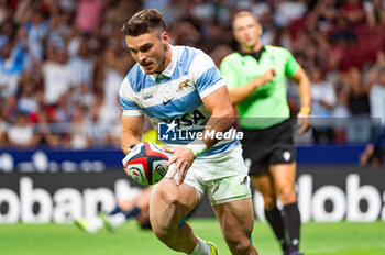 2023-08-26 - Mateo Carreras (Argentina) in action during the rugby match between national teams of Spain and Argentina (los Pumas) played at Estadio Civitas Metropolitano on August 26, 2023 in Madrid, Spain - RUGBY 2023: SPAIN VS ARGENTINA - TEST MATCH - RUGBY