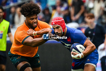 2023-08-27 - Rob VALETINI of Australia and Gabin VILLIERE of France during the Summer Nations Series 2023, rugby union match between France and Australia on August 27, 2023 at Stade de France in Saint-Denis near Paris, France - RUGBY - SUMMER NATIONS SERIES 2023 - FRANCE V AUSTRALIA - TEST MATCH - RUGBY