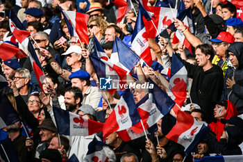 2023-08-27 - Supporters of France during the Summer Nations Series 2023, rugby union match between France and Australia on August 27, 2023 at Stade de France in Saint-Denis near Paris, France - RUGBY - SUMMER NATIONS SERIES 2023 - FRANCE V AUSTRALIA - TEST MATCH - RUGBY
