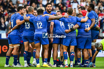 2023-08-27 - Team of France during the Summer Nations Series 2023, rugby union match between France and Australia on August 27, 2023 at Stade de France in Saint-Denis near Paris, France - RUGBY - SUMMER NATIONS SERIES 2023 - FRANCE V AUSTRALIA - TEST MATCH - RUGBY