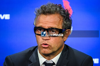 2023-08-21 - Fabien GALTHIE of France during the press conference of the French national team, announcement of the list of players selected for the 2023 Rugby World Cup at TF1 headquarters on August 21, 2023 in Boulogne-Billancourt, France - RUGBY - WORLD CUP 2023 - LIST OF FRENCH NATIONAL TEAM PLAYERS - WORLD CUP - RUGBY
