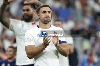 2023-09-08 - Melvyn Jaminet of France salutes the fans following the World Cup 2023, Pool A rugby union match between France and New Zealand on September 8, 2023 at Stade de France in Saint-Denis near Paris, France - RUGBY - WORLD CUP 2023 - FRANCE V NEW ZEALAND - WORLD CUP - RUGBY
