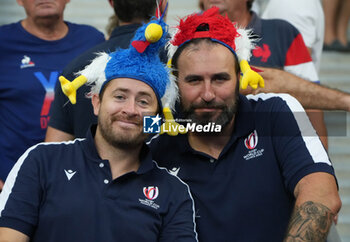 2023-09-08 - Supporters of Français during the World Cup 2023, Pool A rugby union match between France and New Zealand on September 8, 2023 at Stade de France in Saint-Denis near Paris, France - RUGBY - WORLD CUP 2023 - FRANCE V NEW ZEALAND - WORLD CUP - RUGBY