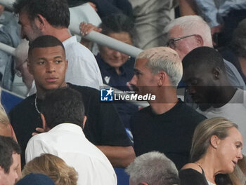 2023-09-08 - Kylian MBappe and Antoine Griezman during the World Cup 2023, Pool A rugby union match between France and New Zealand on September 8, 2023 at Stade de France in Saint-Denis near Paris, France - RUGBY - WORLD CUP 2023 - FRANCE V NEW ZEALAND - WORLD CUP - RUGBY