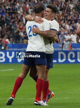 2023-09-08 - Melvyn Jaminet and Fabien Penot of France during the World Cup 2023, Pool A rugby union match between France and New Zealand on September 8, 2023 at Stade de France in Saint-Denis near Paris, France - RUGBY - WORLD CUP 2023 - FRANCE V NEW ZEALAND - WORLD CUP - RUGBY