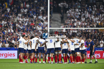 2023-09-08 - French team (group) during the Rugby World Cup RWC 2023, Pool A match between France and New Zealand All Blacks on September 8, 2023 at Stade de France in Saint-Denis near Paris, France. Photo Victor Joly / DPPI - RUGBY - WORLD CUP 2023 - FRANCE V NEW ZEALAND - WORLD CUP - RUGBY