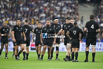 2023-09-08 - NEPO LAULALA and team NZ during the Rugby World Cup RWC 2023, Pool A match between France and New Zealand All Blacks on September 8, 2023 at Stade de France in Saint-Denis near Paris, France. Photo Victor Joly / DPPI - RUGBY - WORLD CUP 2023 - FRANCE V NEW ZEALAND - WORLD CUP - RUGBY