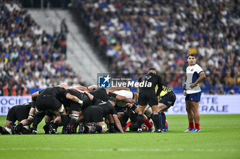 2023-09-08 - Aaron Smithn, Antoine Dupont and the scrum during the Rugby World Cup RWC 2023 match between France and New Zealand All Blacks on September 8, 2023 at Stade de France, Saint-Denis near Paris, France. Photo Victor Joly / DPPI - RUGBY - WORLD CUP 2023 - FRANCE V NEW ZEALAND - WORLD CUP - RUGBY