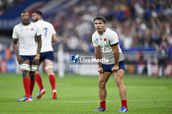 2023-09-08 - Antoine Dupont during the Rugby World Cup RWC 2023 match between France and New Zealand All Blacks on September 8, 2023 at Stade de France in Saint-Denis near Paris, France. Photo Victor Joly / DPPI - RUGBY - WORLD CUP 2023 - FRANCE V NEW ZEALAND - WORLD CUP - RUGBY