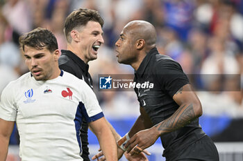 2023-09-08 - Mark Telea, Beauden Barrett and Antoine Dupont during the Rugby World Cup RWC 2023 match France VS New Zealand All Blacks on September 8, 2023 at Stade de France, Saint-Denis near Paris, France. Photo Victor Joly / DPPI - RUGBY - WORLD CUP 2023 - FRANCE V NEW ZEALAND - WORLD CUP - RUGBY