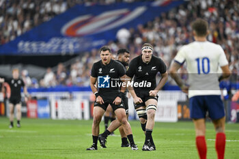 2023-09-08 - DAVID HAVILI and BRODIE RETALLICK during the Rugby World Cup RWC 2023 match France VS New Zealand All Blacks on September 8, 2023 at Stade de France, Saint-Denis near Paris, France. Photo Victor Joly / DPPI - RUGBY - WORLD CUP 2023 - FRANCE V NEW ZEALAND - WORLD CUP - RUGBY