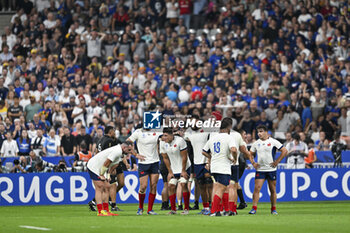 2023-09-08 - Antoine Dupont and French team during the Rugby World Cup RWC 2023 match France VS New Zealand All Blacks on September 8, 2023 at Stade de France, Saint-Denis near Paris, France. Photo Victor Joly / DPPI - RUGBY - WORLD CUP 2023 - FRANCE V NEW ZEALAND - WORLD CUP - RUGBY