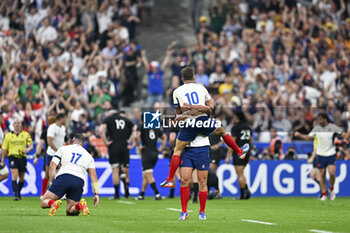 2023-09-08 - Matthieu Jalibert during the Rugby World Cup RWC 2023 match France VS New Zealand All Blacks on September 8, 2023 at Stade de France, Saint-Denis near Paris, France. Photo Victor Joly / DPPI - RUGBY - WORLD CUP 2023 - FRANCE V NEW ZEALAND - WORLD CUP - RUGBY