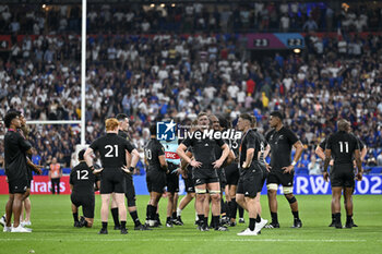 2023-09-08 - Dalton Papalii or Papali'i and players after the defeat during the Rugby World Cup RWC 2023 match France VS New Zealand All Blacks on September 8, 2023 at Stade de France, Saint-Denis near Paris, France. Photo Victor Joly / DPPI - RUGBY - WORLD CUP 2023 - FRANCE V NEW ZEALAND - WORLD CUP - RUGBY