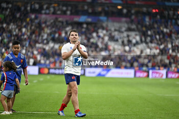 2023-09-08 - Antoine Dupont during the Rugby World Cup RWC 2023, Pool A match between France and New Zealand All Blacks on September 8, 2023 at Stade de France in Saint-Denis near Paris, France. Photo Victor Joly / DPPI - RUGBY - WORLD CUP 2023 - FRANCE V NEW ZEALAND - WORLD CUP - RUGBY
