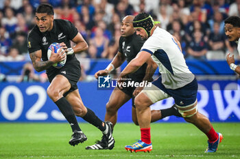 2023-09-08 - Rieko IOANE of New Zealand and Gregory ALLDRITT of France during the World Cup 2023, Pool A rugby union match between France and New Zealand on September 8, 2023 at Stade de France in Saint-Denis near Paris, France - RUGBY - WORLD CUP 2023 - FRANCE V NEW ZEALAND - WORLD CUP - RUGBY