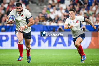 2023-09-08 - Charles OLLIVON of France and Matthieu JALIBERT of France during the World Cup 2023, Pool A rugby union match between France and New Zealand on September 8, 2023 at Stade de France in Saint-Denis near Paris, France - RUGBY - WORLD CUP 2023 - FRANCE V NEW ZEALAND - WORLD CUP - RUGBY
