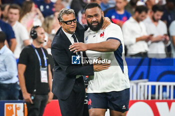 2023-09-08 - Fabien GALTHIE of France and Uini ATONIO of France during the World Cup 2023, Pool A rugby union match between France and New Zealand on September 8, 2023 at Stade de France in Saint-Denis near Paris, France - RUGBY - WORLD CUP 2023 - FRANCE V NEW ZEALAND - WORLD CUP - RUGBY