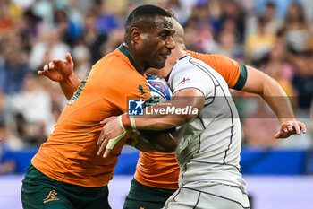 2023-09-09 - Suli VUNIVALU of Australia during the World Cup 2023, Pool C rugby union match between Australia and Georgia on September 9, 2023 at Stade de France in Saint-Denis near Paris, France - RUGBY - WORLD CUP 2023 - AUSTRALIA V GEORGIA - WORLD CUP - RUGBY