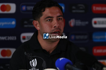 2023-09-02 - Anton LIENERT-BROWN of All Blacks New Zealand during the press conference and training session of the New Zealand national team, ahead World Cup 2023 at Gerland near of Lyon on September 02, 2023 in Lyon, France - RUGBY - WORLD CUP 2023 - PRESS CONF AND TRAINING SESSION NEW ZEALAND - WORLD CUP - RUGBY