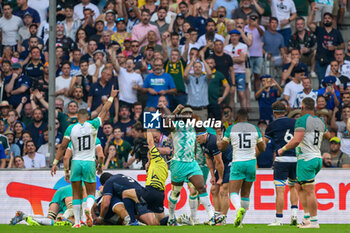 2023-09-10 - TRY - Pieter-Steph Du Toit of South Africa scores the opening try during the World Cup 2023, Pool B rugby union match between South Africa and Scotland on September 10, 2023 at Velodrome stadium in Marseille, France - RUGBY - WORLD CUP 2023 - SOUTH AFRICA V SCOTLAND - WORLD CUP - RUGBY