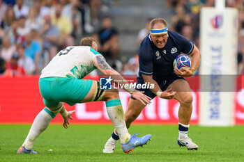 2023-09-10 - WP Nel of Scotland runs at RG Snyman of South Africa during the World Cup 2023, Pool B rugby union match between South Africa and Scotland on September 10, 2023 at Velodrome stadium in Marseille, France - RUGBY - WORLD CUP 2023 - SOUTH AFRICA V SCOTLAND - WORLD CUP - RUGBY