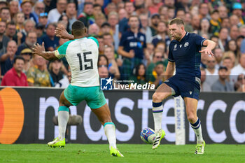 2023-09-10 - Finn Russell of Scotland kicks through during the World Cup 2023, Pool B rugby union match between South Africa and Scotland on September 10, 2023 at Velodrome stadium in Marseille, France - RUGBY - WORLD CUP 2023 - SOUTH AFRICA V SCOTLAND - WORLD CUP - RUGBY