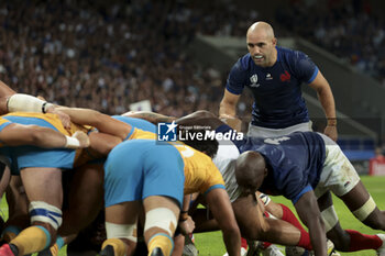 2023-09-14 - Maxime Lucu of France during the World Cup 2023, Pool A rugby union match between France and Uruguay on September 14, 2023 at Pierre Mauroy stadium in Villeneuve-d'Ascq near Lille, France - RUGBY - WORLD CUP 2023 - FRANCE V URUGUAY - WORLD CUP - RUGBY