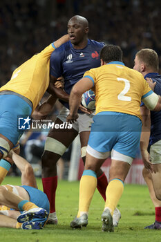2023-09-14 - Sekou Macalou of France during the World Cup 2023, Pool A rugby union match between France and Uruguay on September 14, 2023 at Pierre Mauroy stadium in Villeneuve-d'Ascq near Lille, France - RUGBY - WORLD CUP 2023 - FRANCE V URUGUAY - WORLD CUP - RUGBY