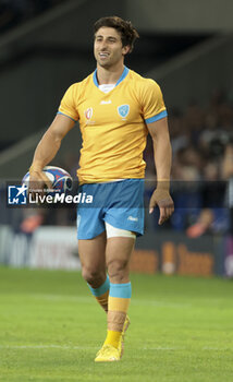 2023-09-14 - Santiago Arata of Uruguay during the World Cup 2023, Pool A rugby union match between France and Uruguay on September 14, 2023 at Pierre Mauroy stadium in Villeneuve-d'Ascq near Lille, France - RUGBY - WORLD CUP 2023 - FRANCE V URUGUAY - WORLD CUP - RUGBY