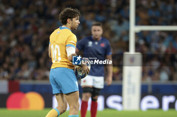 2023-09-14 - Felipe Etcheverry of Uruguay during the World Cup 2023, Pool A rugby union match between France and Uruguay on September 14, 2023 at Pierre Mauroy stadium in Villeneuve-d'Ascq near Lille, France - RUGBY - WORLD CUP 2023 - FRANCE V URUGUAY - WORLD CUP - RUGBY