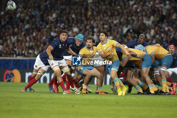 2023-09-14 - Santiago Arata of Uruguay during the World Cup 2023, Pool A rugby union match between France and Uruguay on September 14, 2023 at Pierre Mauroy stadium in Villeneuve-d'Ascq near Lille, France - RUGBY - WORLD CUP 2023 - FRANCE V URUGUAY - WORLD CUP - RUGBY