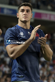 2023-09-14 - Paul Boudehent of France salutes the fans following the World Cup 2023, Pool A rugby union match between France and Uruguay on September 14, 2023 at Pierre Mauroy stadium in Villeneuve-d'Ascq near Lille, France - RUGBY - WORLD CUP 2023 - FRANCE V URUGUAY - WORLD CUP - RUGBY