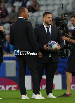 2023-09-14 - Gael Fickou and Cyril Baille of France during the World Cup 2023, Pool A rugby union match between France and Uruguay on September 14, 2023 at Pierre Mauroy stadium in Villeneuve-d'Ascq near Lille, France - RUGBY - WORLD CUP 2023 - FRANCE V URUGUAY - WORLD CUP - RUGBY