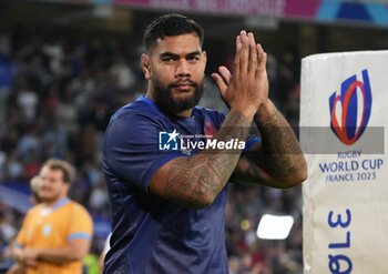 2023-09-14 - Romain TAOFIFENUA of France during the World Cup , Pool A rugby union match between France and Uruguay on September 14, 2023 at Pierre Mauroy stadium in Villeneuve-d'Ascq near Lille, France - RUGBY - WORLD CUP 2023 - FRANCE V URUGUAY - WORLD CUP - RUGBY