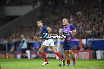 2023-09-14 - Melvyn Jaminet and William Servat during the Rugby union World Cup RWC 2023, Pool A match between France and Uruguay at Stade Pierre Mauroy on September 14, 2023 in Lille, France. Photo Victor Joly / DPPI - RUGBY - WORLD CUP 2023 - FRANCE V URUGUAY - WORLD CUP - RUGBY