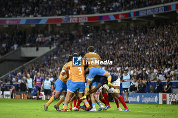 2023-09-14 - Santiago Arata and a maul during the Rugby union World Cup RWC 2023, Pool A match between France and Uruguay at Stade Pierre Mauroy on September 14, 2023 in Lille, France. Photo Victor Joly / DPPI - RUGBY - WORLD CUP 2023 - FRANCE V URUGUAY - WORLD CUP - RUGBY