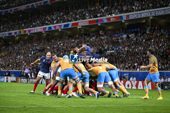 2023-09-14 - Maxime Lucu and a maul during the Rugby union World Cup RWC 2023, Pool A match between France and Uruguay at Stade Pierre Mauroy on September 14, 2023 in Lille, France. Photo Victor Joly / DPPI - RUGBY - WORLD CUP 2023 - FRANCE V URUGUAY - WORLD CUP - RUGBY