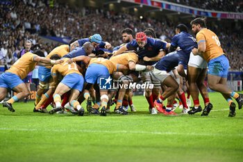 2023-09-14 - Maul illustration during the Rugby union World Cup RWC 2023, Pool A match between France and Uruguay at Stade Pierre Mauroy on September 14, 2023 in Lille, France. Photo Victor Joly / DPPI - RUGBY - WORLD CUP 2023 - FRANCE V URUGUAY - WORLD CUP - RUGBY