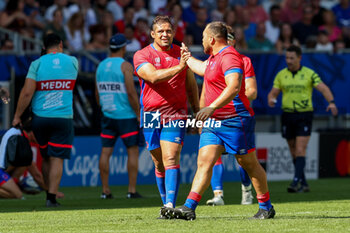 2023-09-16 - Matias Dittus of Chile celebrates a try during the Rugby World Cup France 2023 match between Samoa and Chile at Stade de Bordeaux on September 16, 2023 in Bordeaux, France. Photo by Hans van der Valk/ Orange Pictures / DPPI - RUGBY - WORLD CUP 2023 - SAMOA V CHILE - WORLD CUP - RUGBY