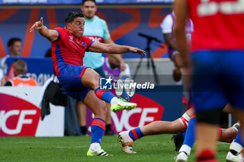 2023-09-16 - Marcelo Torrealba of Chile kickt the ball during the Rugby World Cup France 2023 match between Samoa and Chile at Stade de Bordeaux on September 16, 2023 in Bordeaux, France. Photo by Hans van der Valk/ Orange Pictures / DPPI - RUGBY - WORLD CUP 2023 - SAMOA V CHILE - WORLD CUP - RUGBY