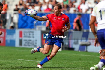 2023-09-16 - Pablo Casas of Chile catch the ball during the Rugby World Cup France 2023 match between Samoa and Chile at Stade de Bordeaux on September 16, 2023 in Bordeaux, France. Photo by Hans van der Valk/ Orange Pictures / DPPI - RUGBY - WORLD CUP 2023 - SAMOA V CHILE - WORLD CUP - RUGBY