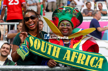 2023-09-17 - Fans and Supporters of South Africa during the Rugby World Cup France 2023 match between South Africa and Romania at Stade de Bordeaux on September 17, 2023 in Bordeaux, France. Photo Hans van der Valk /Orange Pictures / Dppi - RUGBY - WORLD CUP 2023 - SOUTH AFRICA V ROMANIA - WORLD CUP - RUGBY