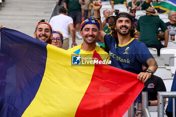 2023-09-17 - Fans Romania during the Rugby World Cup France 2023 match between South Africa and Romania at Stade de Bordeaux on September 17, 2023 in Bordeaux, France. Photo Hans van der Valk /Orange Pictures / Dppi - RUGBY - WORLD CUP 2023 - SOUTH AFRICA V ROMANIA - WORLD CUP - RUGBY
