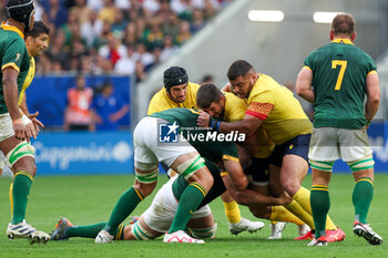 2023-09-17 - Maul with Vlad Neculau of Romania, Alexandru Gordas of Romania, Jean Kleyn of South Africa during the Rugby World Cup France 2023 match between South Africa and Romania at Stade de Bordeaux on September 17, 2023 in Bordeaux, France. Photo Hans van der Valk /Orange Pictures / Dppi - RUGBY - WORLD CUP 2023 - SOUTH AFRICA V ROMANIA - WORLD CUP - RUGBY