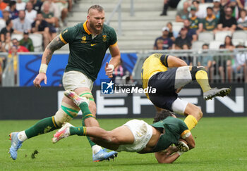 2023-09-17 - RG SNYMAN and Jaden HENDRIKSE of South Africa during the World Cup 2023, Pool B rugby union match between SOUTH AFRICA and ROUMANIA on September 17, 2023 at Matmut Atlantique in Bordeaux , France - RUGBY - WORLD CUP 2023 - SOUTH AFRICA V ROMANIA - WORLD CUP - RUGBY