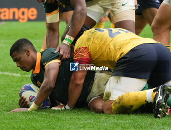 2023-09-17 - TRY Grant WILLIAMS of South Africa during the World Cup 2023, Pool B rugby union match between SOUTH AFRICA and ROUMANIA on September 17, 2023 at Matmut Atlantique in Bordeaux , France - RUGBY - WORLD CUP 2023 - SOUTH AFRICA V ROMANIA - WORLD CUP - RUGBY