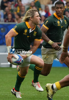 2023-09-17 - Faf DE KLERK of South Africa during the World Cup 2023, Pool B rugby union match between SOUTH AFRICA and ROUMANIA on September 17, 2023 at Matmut Atlantique in Bordeaux , France - RUGBY - WORLD CUP 2023 - SOUTH AFRICA V ROMANIA - WORLD CUP - RUGBY