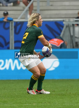 2023-09-17 - Faf DE KLERK of South Africa during the World Cup 2023, Pool B rugby union match between SOUTH AFRICA and ROUMANIA on September 17, 2023 at Matmut Atlantique in Bordeaux , France - RUGBY - WORLD CUP 2023 - SOUTH AFRICA V ROMANIA - WORLD CUP - RUGBY